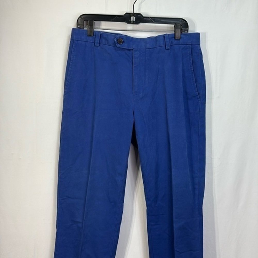 🦙 Brooks Brothers Royal blue cotton flat front trousers